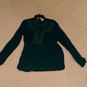 WORN ONCE! SONOMA GREEN BLOUSE